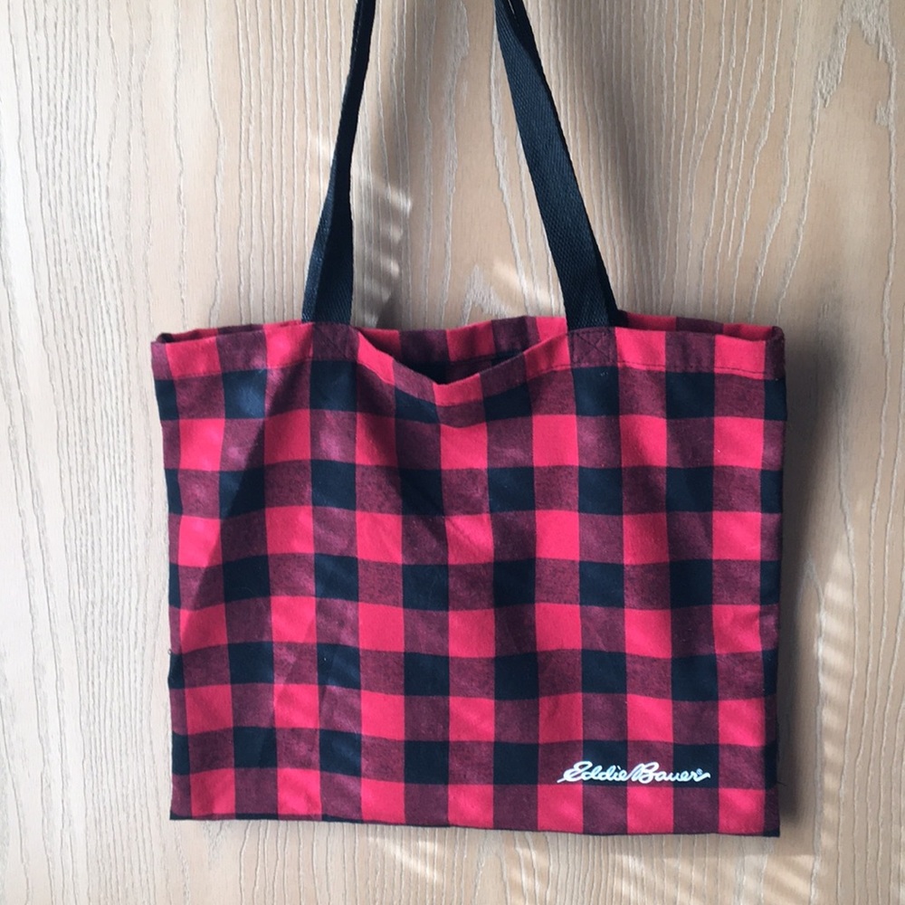 Eddie Bauer Plaid Tote